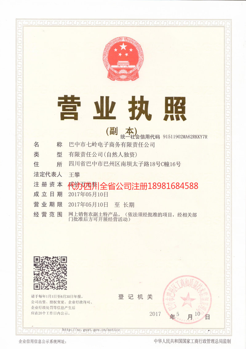 洮南洮南七岭电子商务有限责任公司