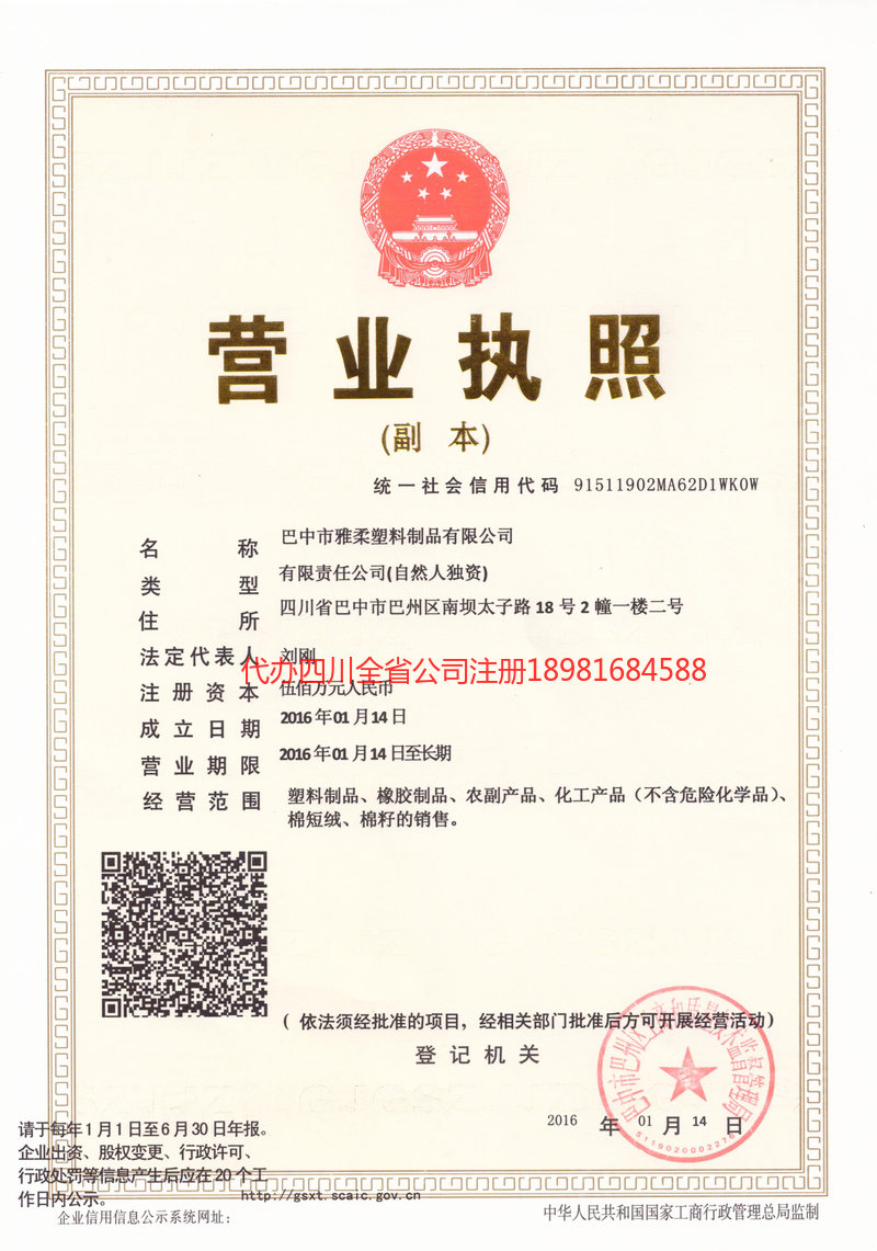 洮南洮南雅柔塑料制品有限公司