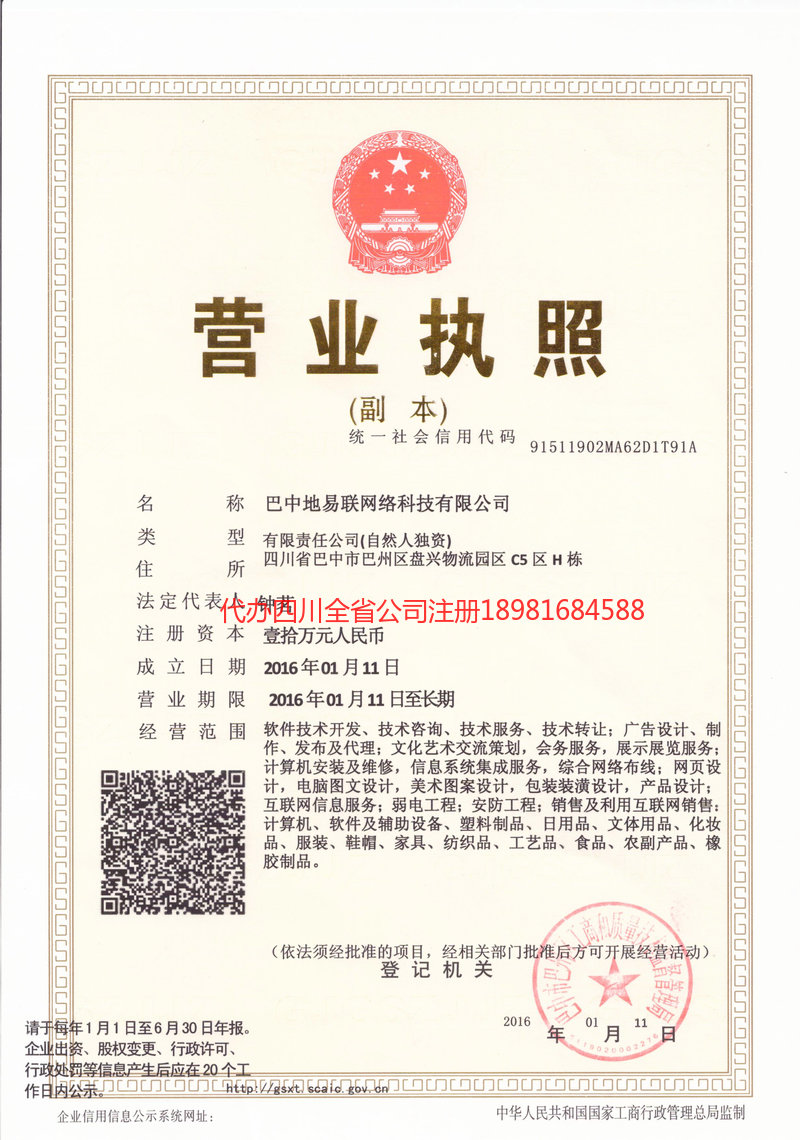 洮南洮南地易联网络科技有限公司